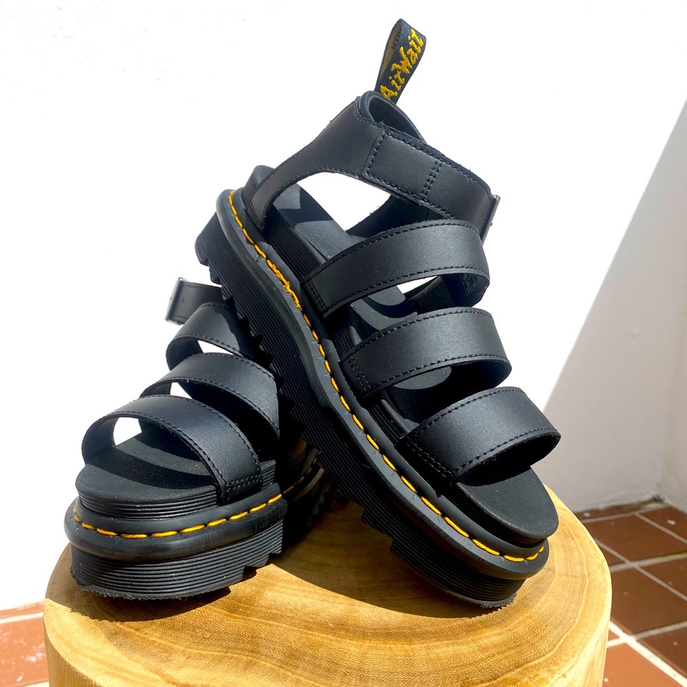 Dr. Martens Blaire black leather sandals. Women’s Size US 8 / UK 6 / EU 39